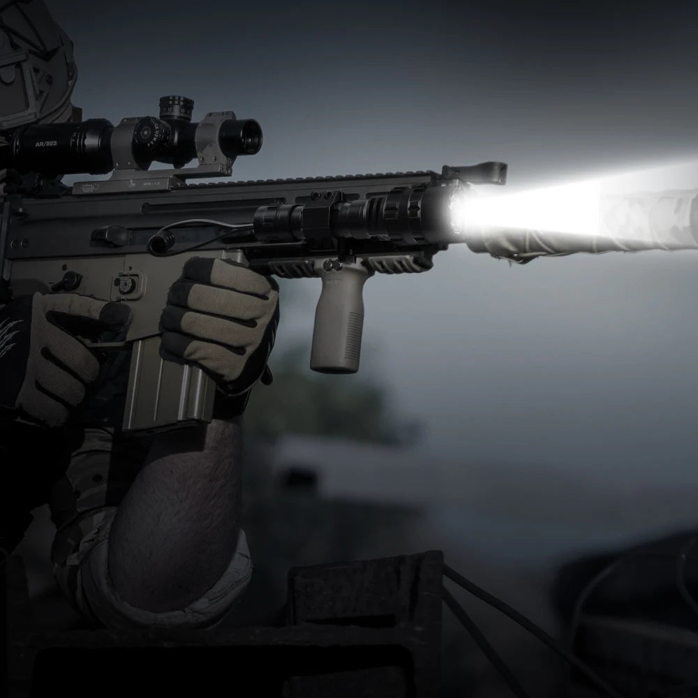 Tactical Flashlight 1600 Lumens USB Rechargeable Torch Waterproof Hunting
