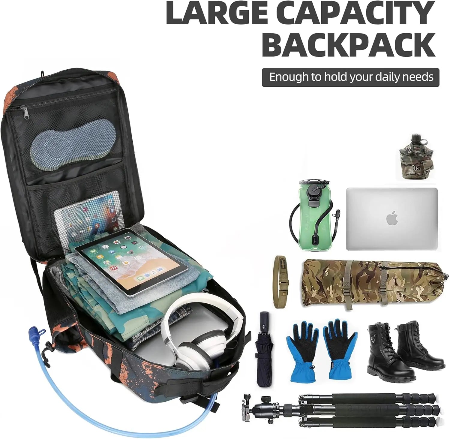 Tactical Backpack Hiking Bag Pack Outdoor Sport Backpack Waterproof Bag