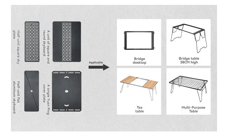 Combination Table Suitable For Snow Peak Stove Cover Outdoor Camping Table