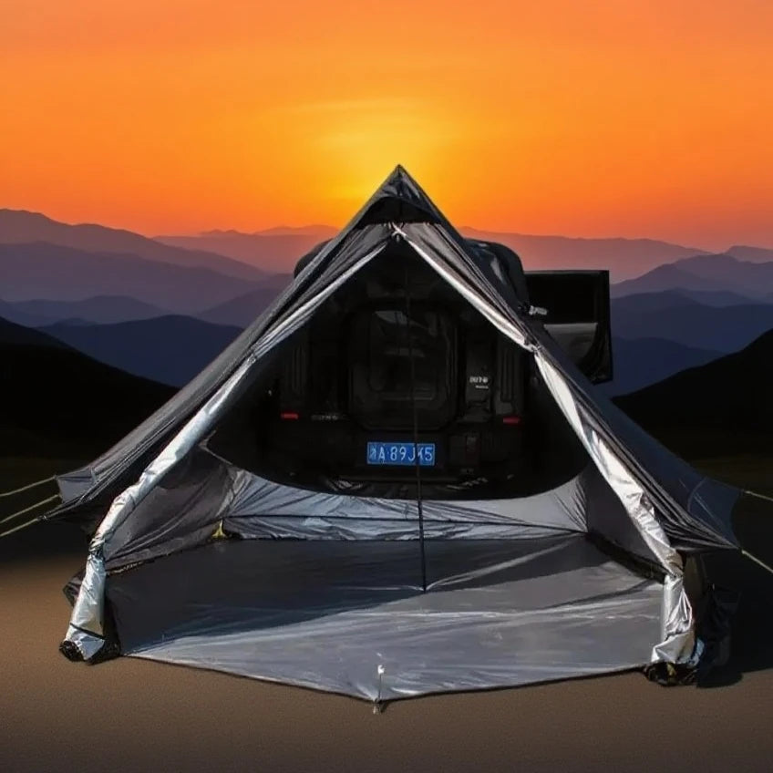 Camping Tent with Chimney & Stove Vent - 6-8 Person PU4000 Waterproof, Quic