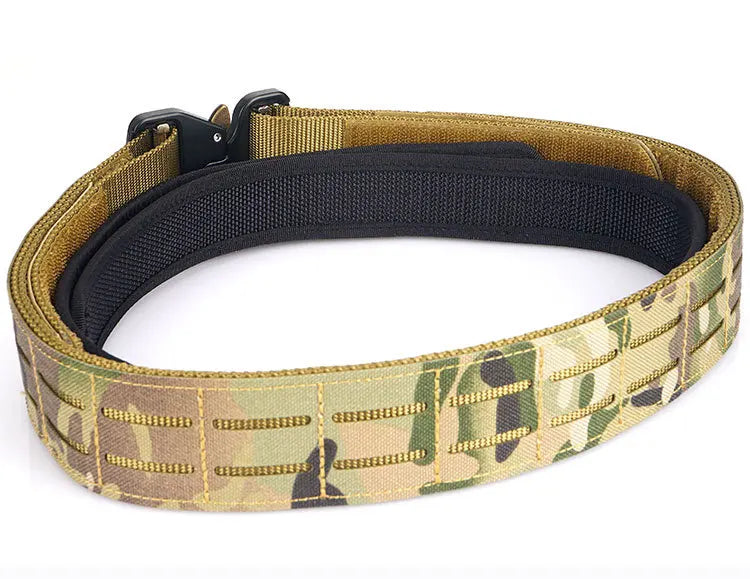 Tactical Belt 2 Inch Quick Release Ronin Camo Belt Metal Outdoor Waist Belt
