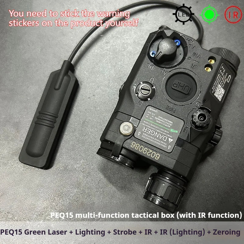 Tactical Airsoft Red Dot Green Blue IR Fill Light Laser Indicator Weapon Scout Light