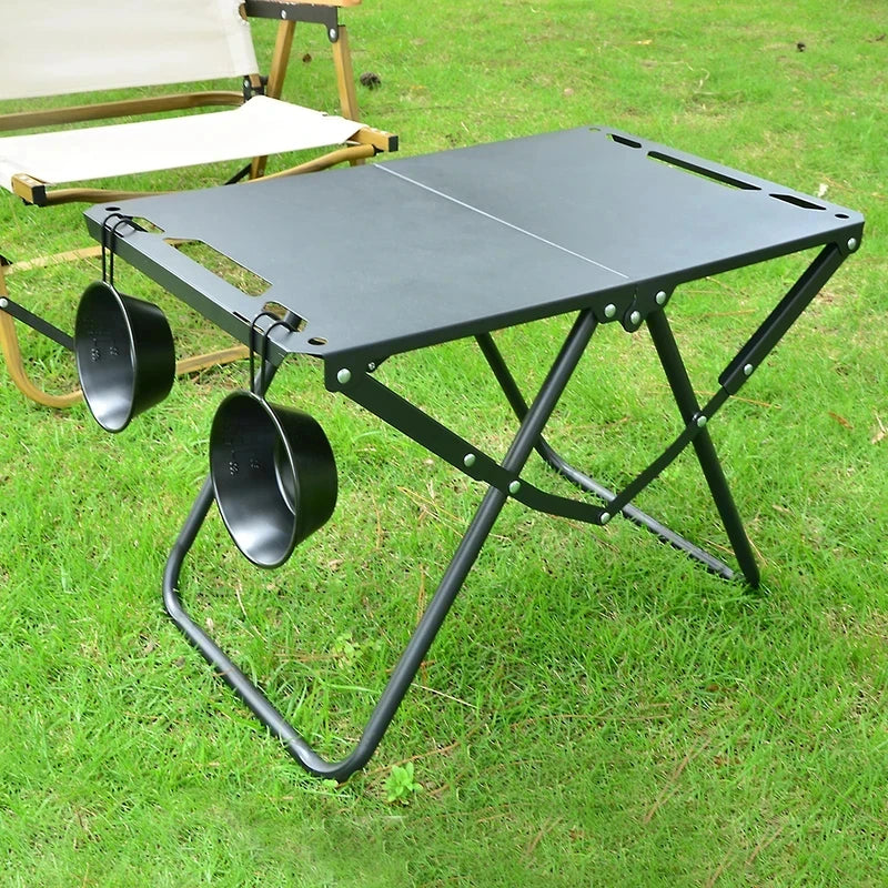 Lightweight Foldable Beach Camping Picnic Table Hollow Hanging Slots