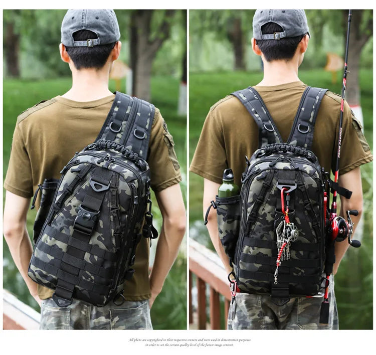 Outdoor Fishing Tackle Bag Waterproof Hiking Cycling Travel Backpack Tools