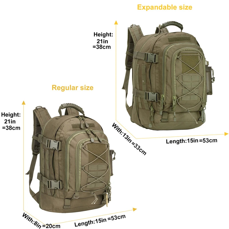 Outdoor Tactical Backpack Men's Outdoor Hiking Bag Capacity Military Army Bags