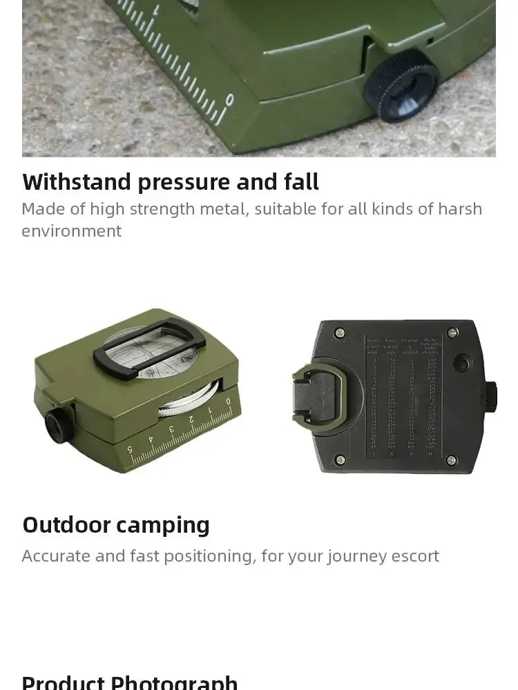 High Precision Professional Outdoor Camping Military Tactical Compass