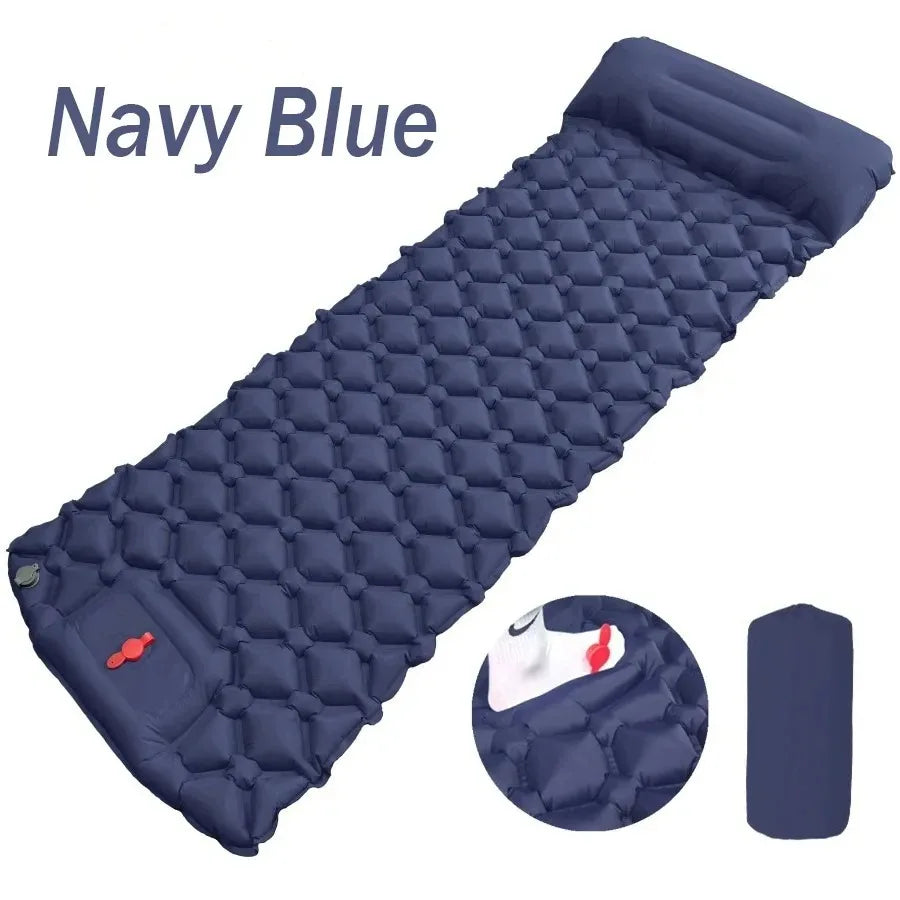 Outdoor Inflatable Camping Mats Air Cushion with Pillow Outdoor Tourist