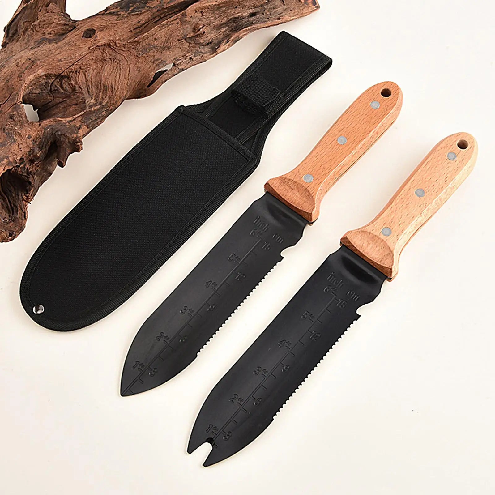 Stainless Steel Garden Shovel Ergonomic Digging Tool with Storage Bag Camping