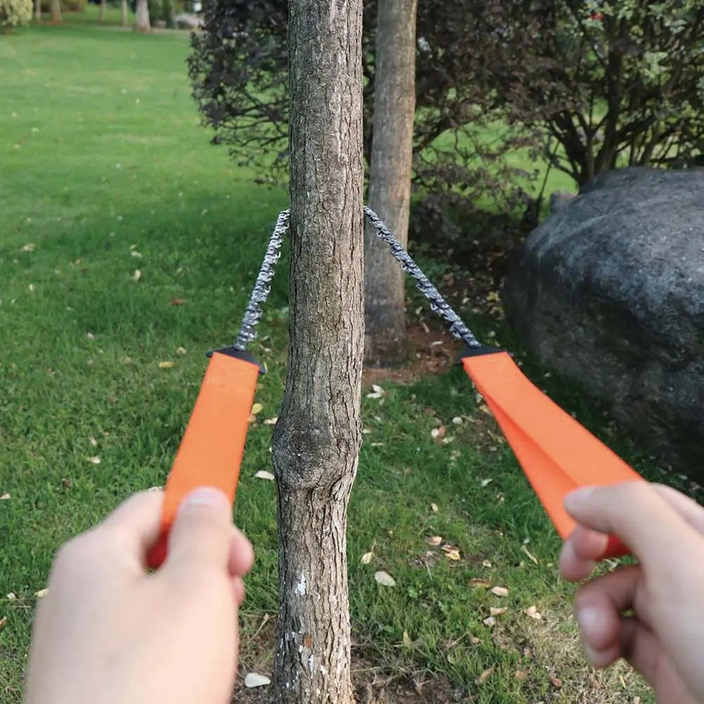 Outdoor Hand Chainsaw Camping Sawing Tool Tree Cutting Cable