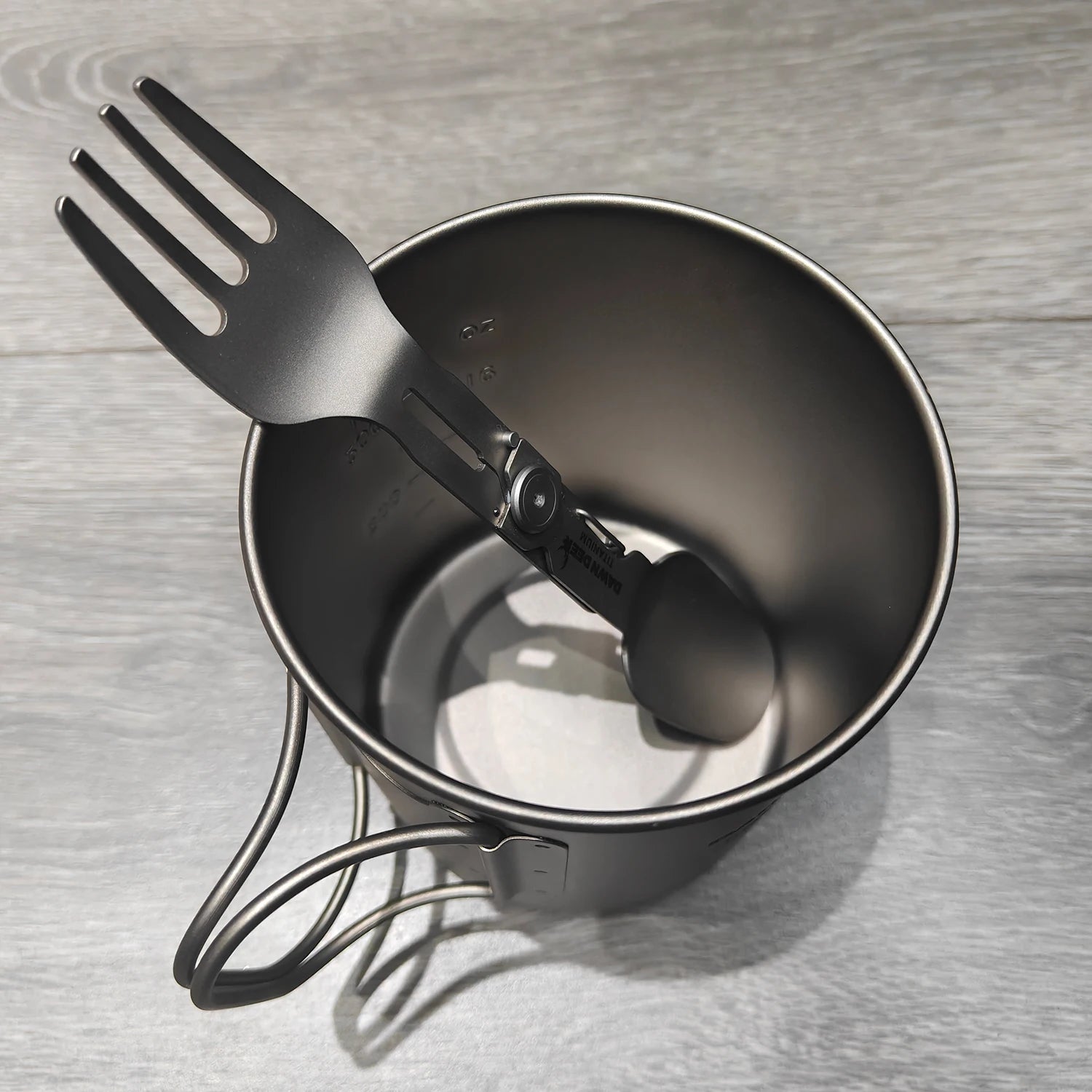 Titanium Folding Spoon and Fork for Camping, Multifunctional combination