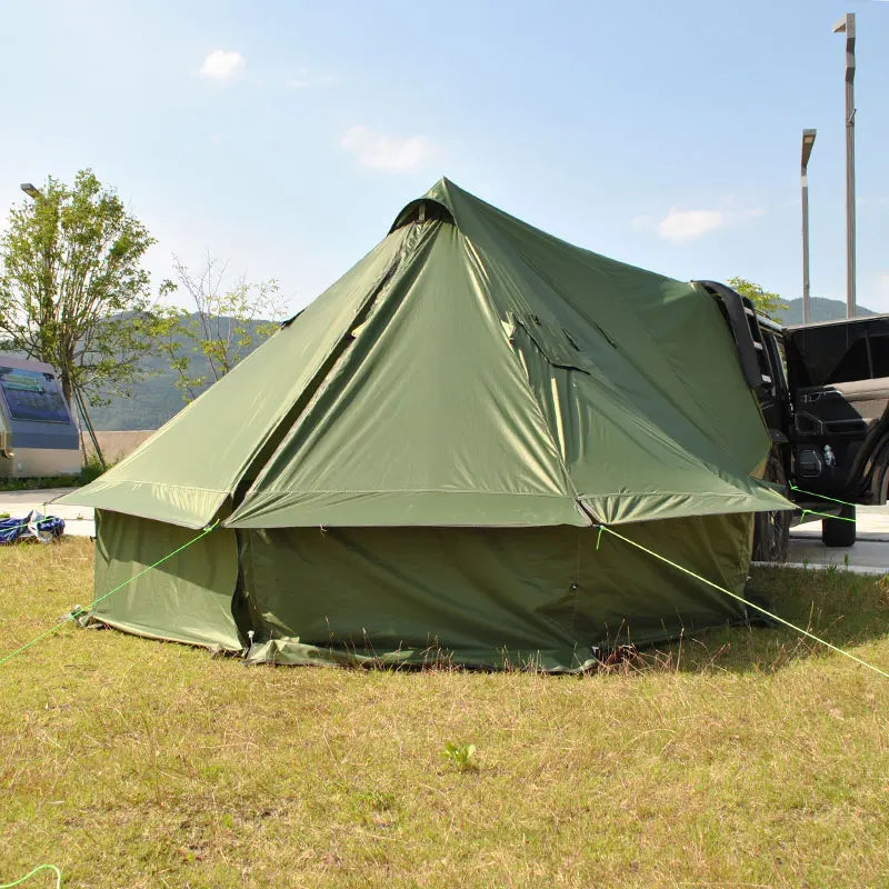 Camping Tent with Chimney & Stove Vent - 6-8 Person PU4000 Waterproof, Quic