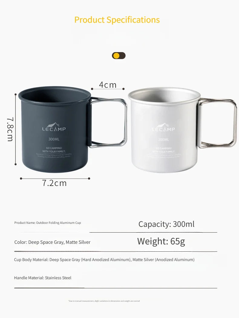 Outdoor Camping Fold Titanium Cup Travel Travel Cooking Set Cooking