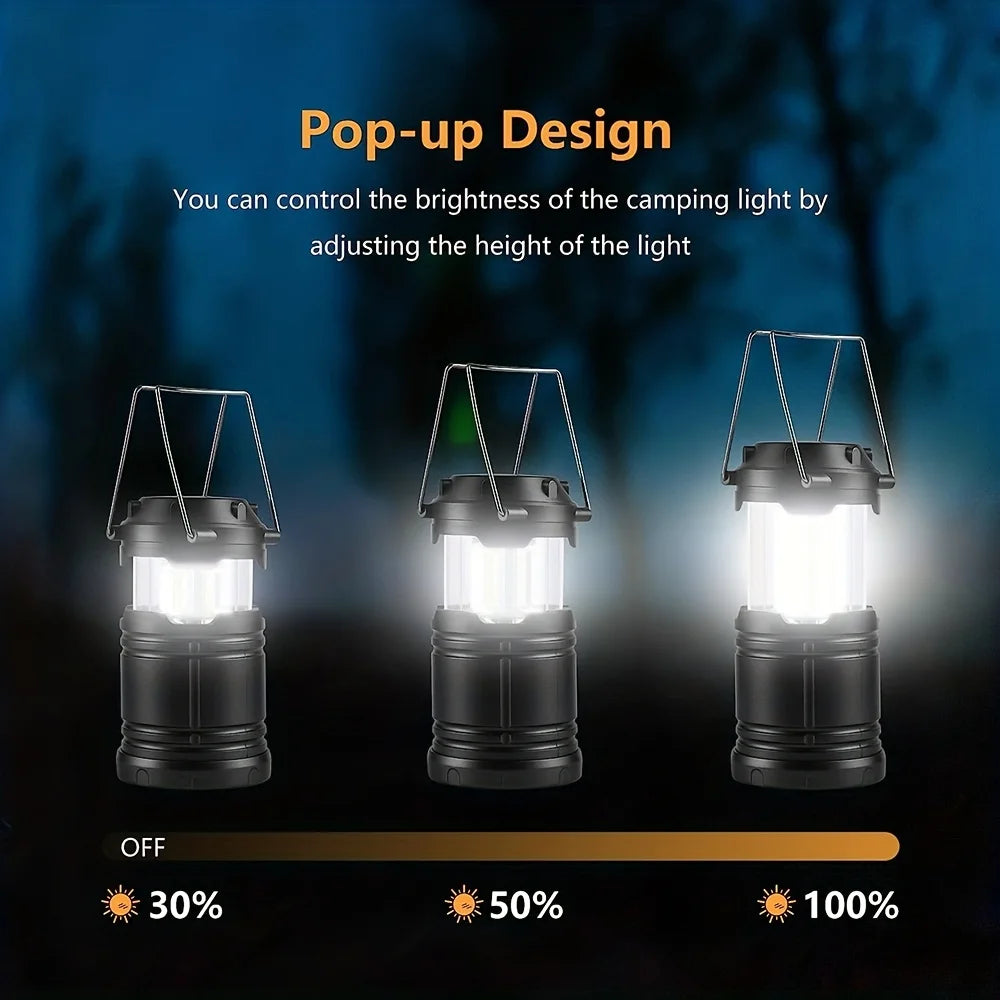 Portable Camping Lantern Battery Powered LED Tent Light for Outdoor