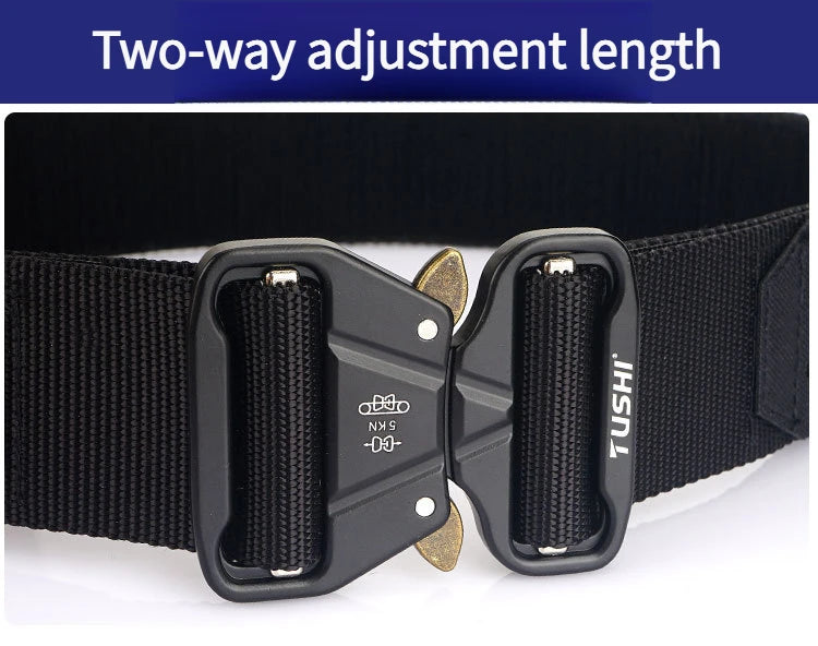 Tactical Belt 2 Inch Quick Release Ronin Camo Belt Metal Outdoor Waist Belt