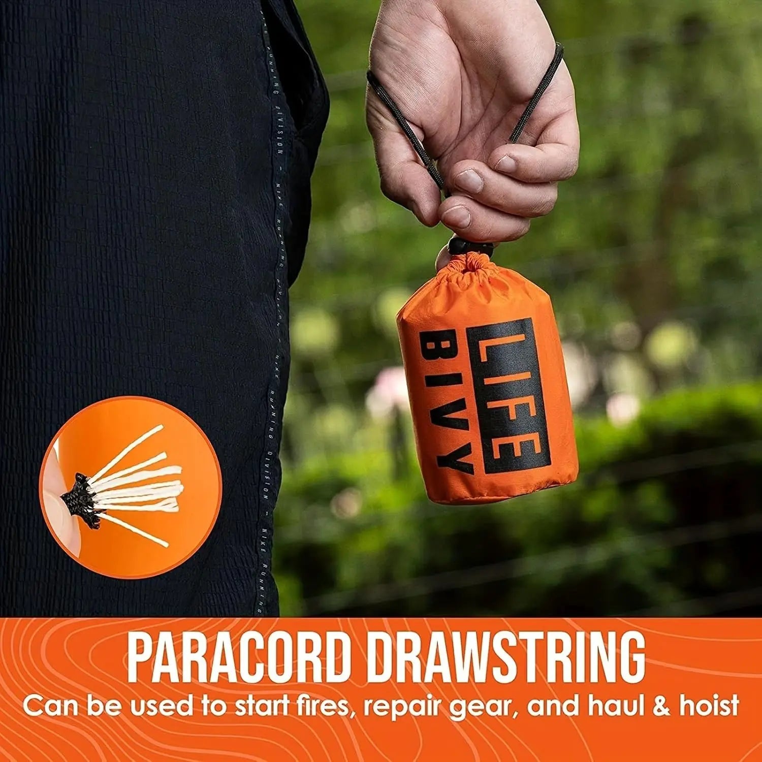 Emergency sleeping bag, polyester film Bivy Sack survival bag, suitable camping
