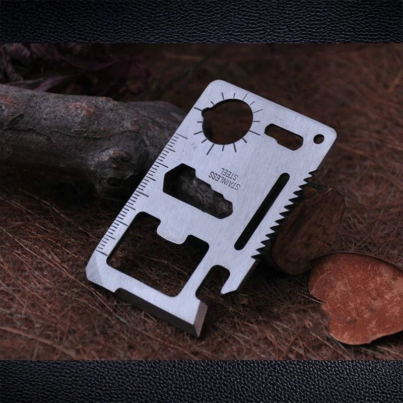 Pocket Tool Multifunction Credit Edc Outdoor Bottle Survive Gear Wallet Kit