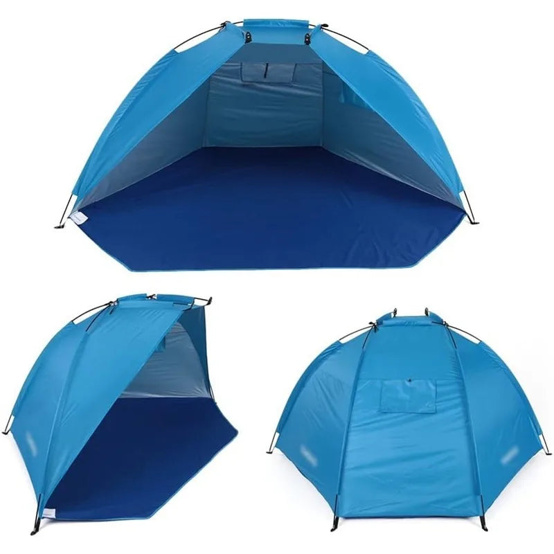 Ultralight 2 Person Beach Tent, Automatic Pop Up Sun Shelter with Carrying Bag