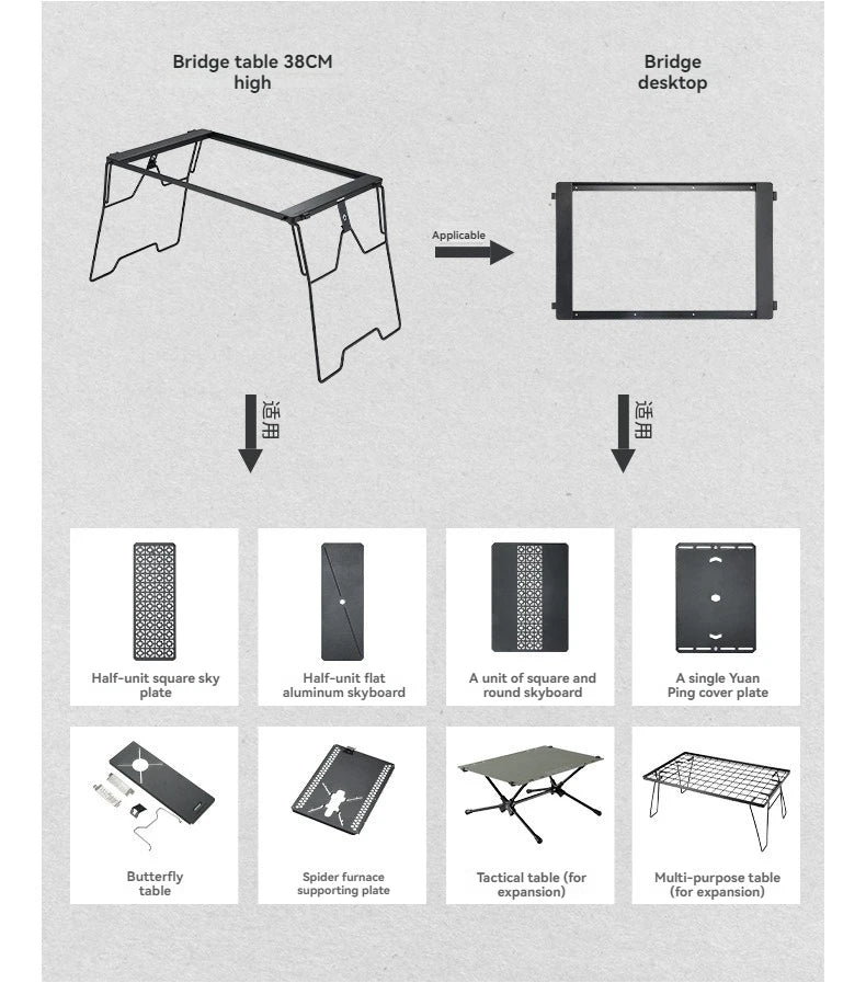 Combination Table Suitable For Snow Peak Stove Cover Outdoor Camping Table