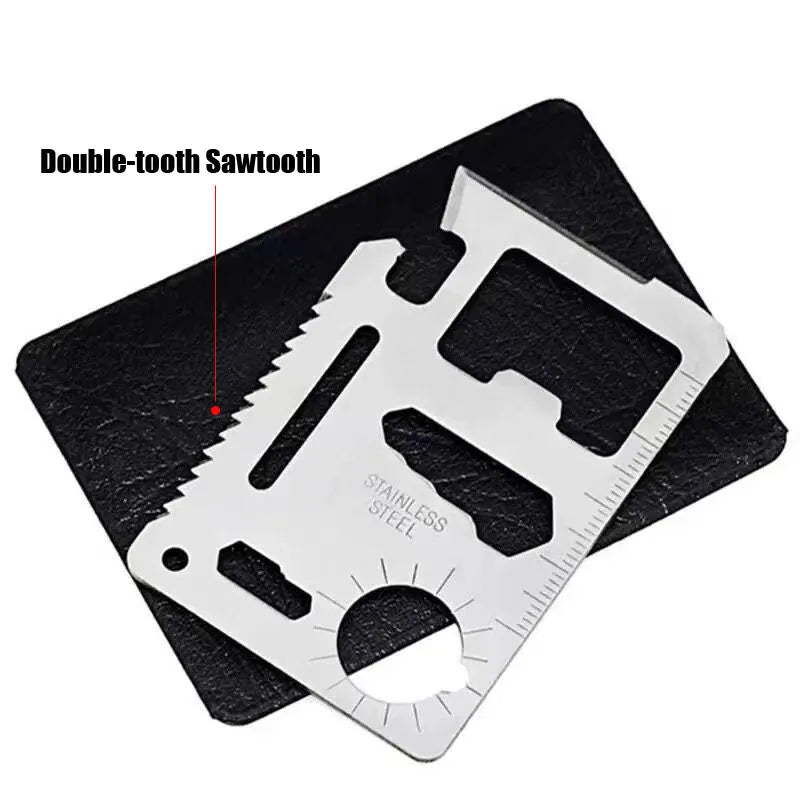 Pocket Tool Multifunction Credit Edc Outdoor Bottle Survive Gear Wallet Kit