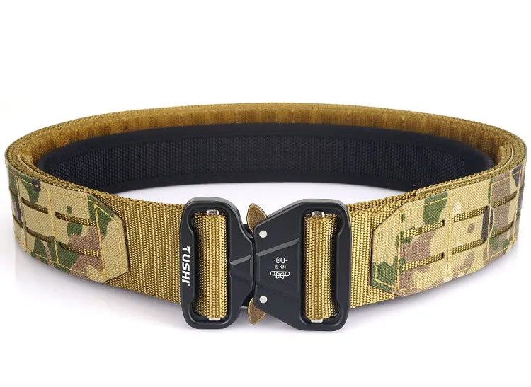 Tactical Belt 2 Inch Quick Release Ronin Camo Belt Metal Outdoor Waist Belt