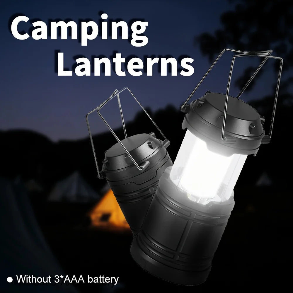 Portable Camping Lantern Battery Powered LED Tent Light for Outdoor