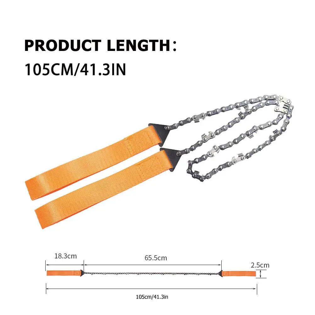 Outdoor Hand Chainsaw Camping Sawing Tool Tree Cutting Cable
