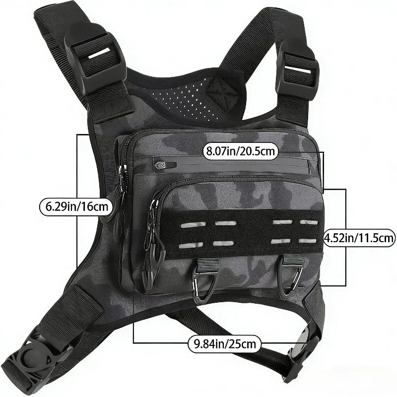 Sports Chest Bag Lightweight Waterproof Tactical Molle Hiking Camping Vest Bag