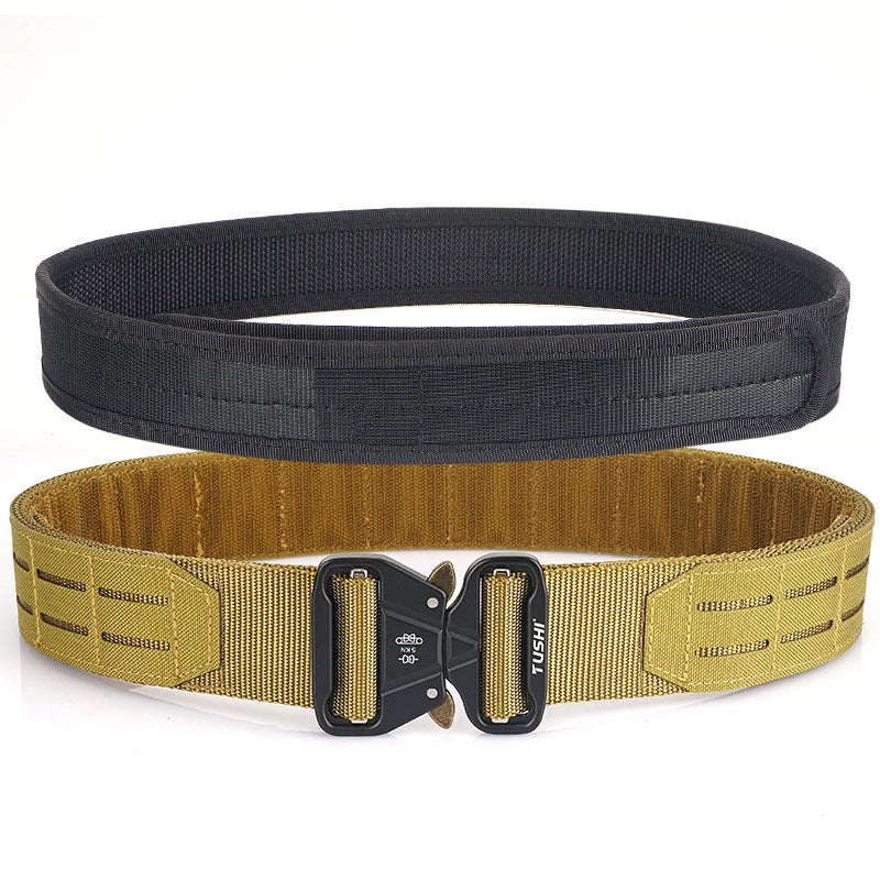 Tactical Belt 2 Inch Quick Release Ronin Camo Belt Metal Outdoor Waist Belt