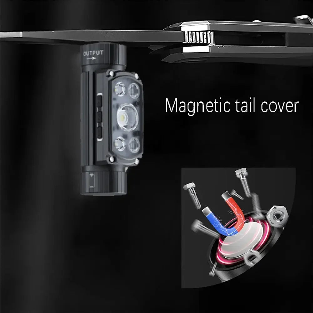 Sensor LED Headlamp white 3 Switch Headlight Head Lamp Torch Flash Red