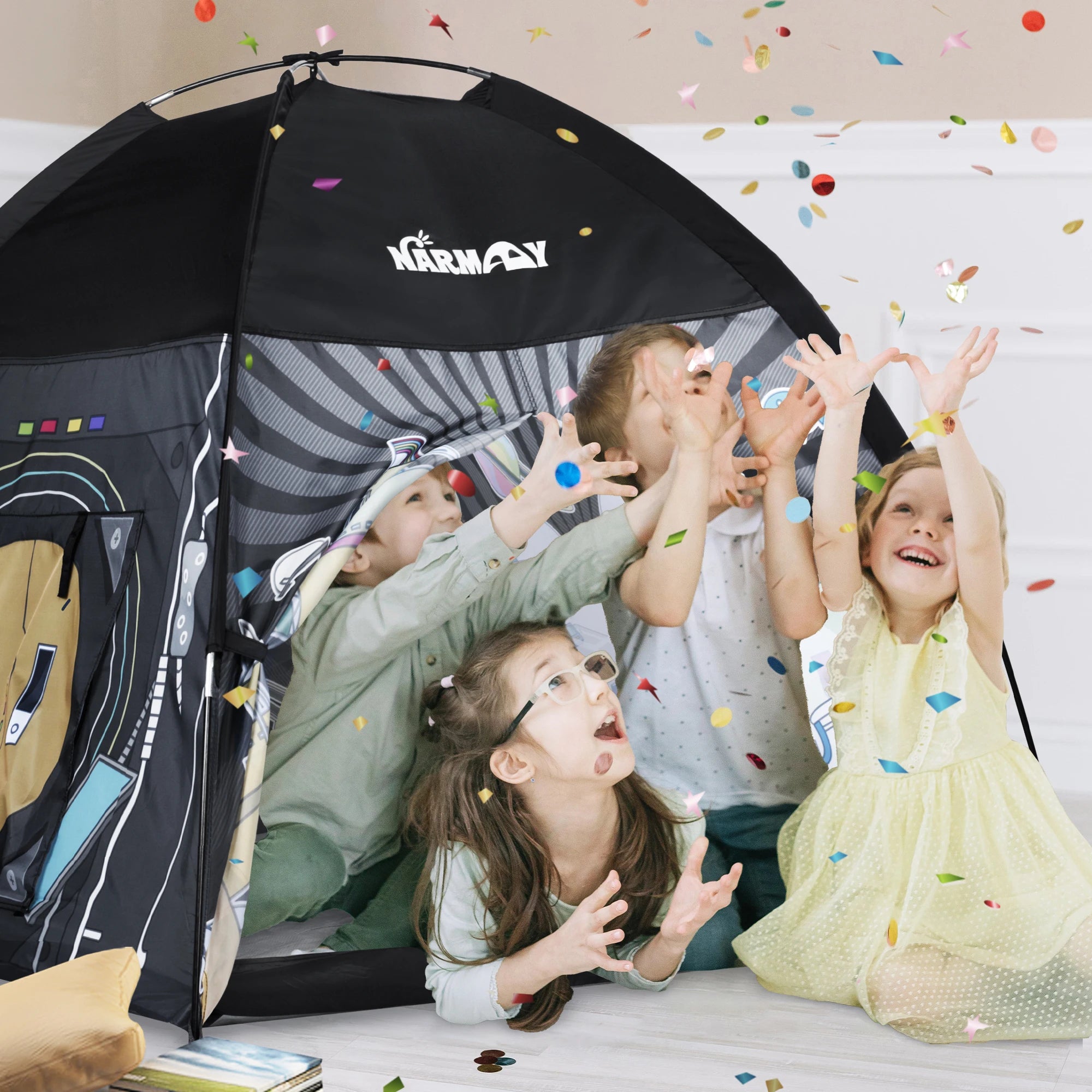 Kids Play Tent - Imaginative Popup Space Tent for Indoor Outdoor Fun