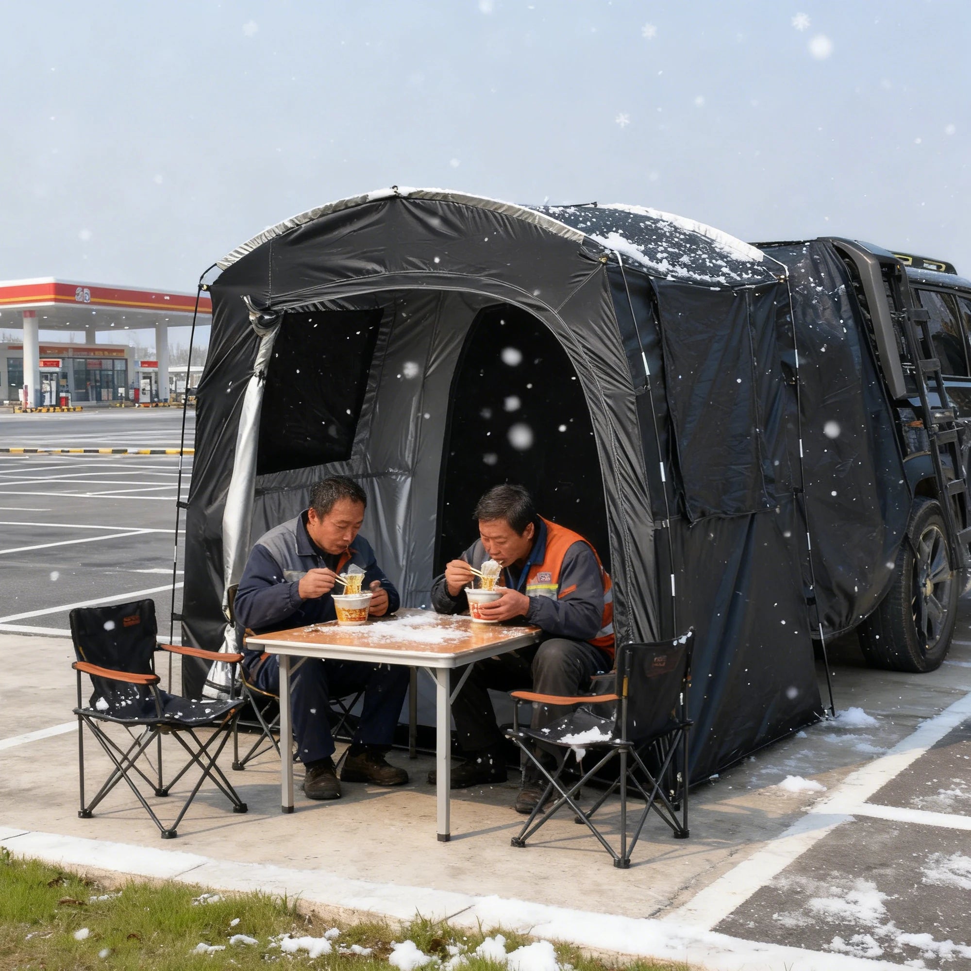 2-Person SUV Tailgate Tent Easy Setup Waterproof Outdoor Camping Van