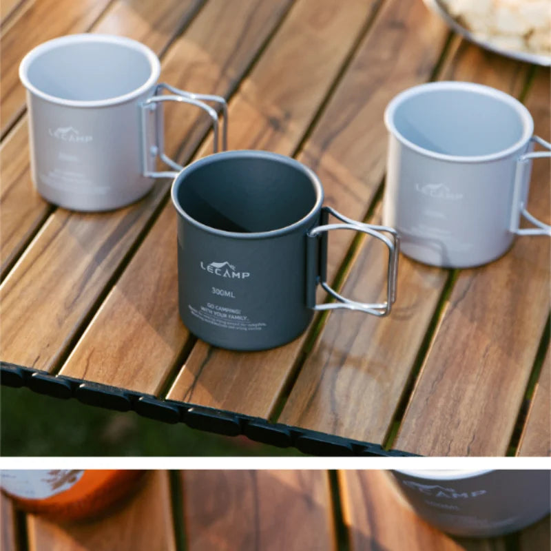 Outdoor Camping Fold Titanium Cup Travel Travel Cooking Set Cooking