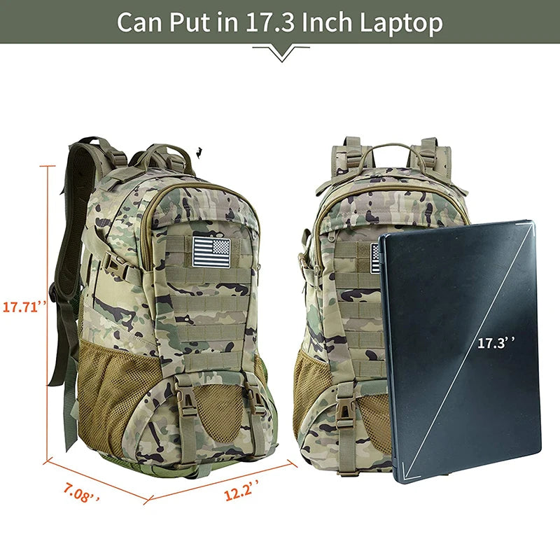 Men Tactical Backpacks Outdoor 35L Large Capacity Man Camping Backpack