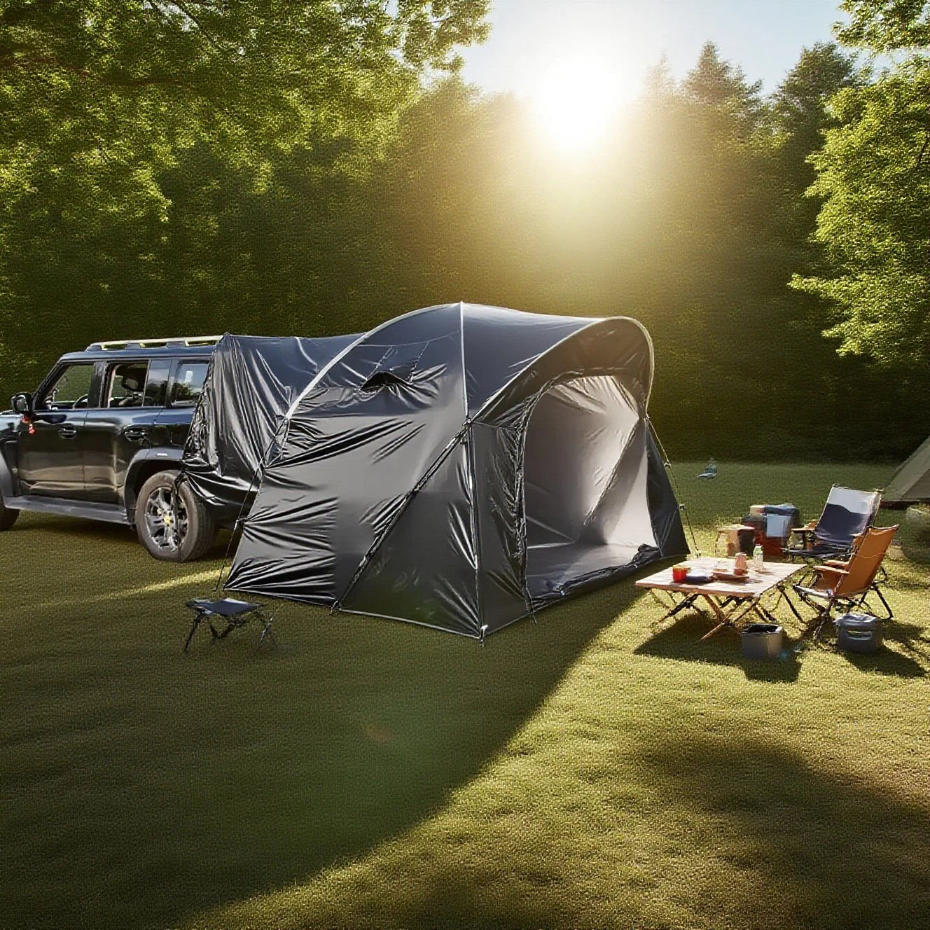 3-4 Person SUV Camping Tent PU4000 Waterproof with Mesh Bug Door