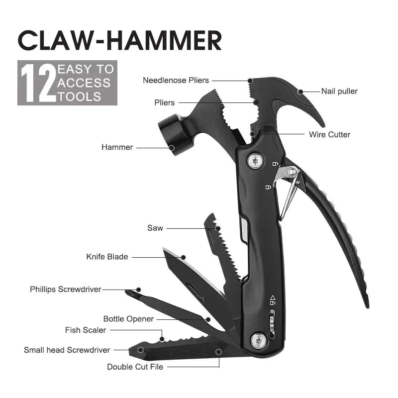 Multifunction Mini Sheep Horn Hammer Outdoor Camping Survival Gear Hammer