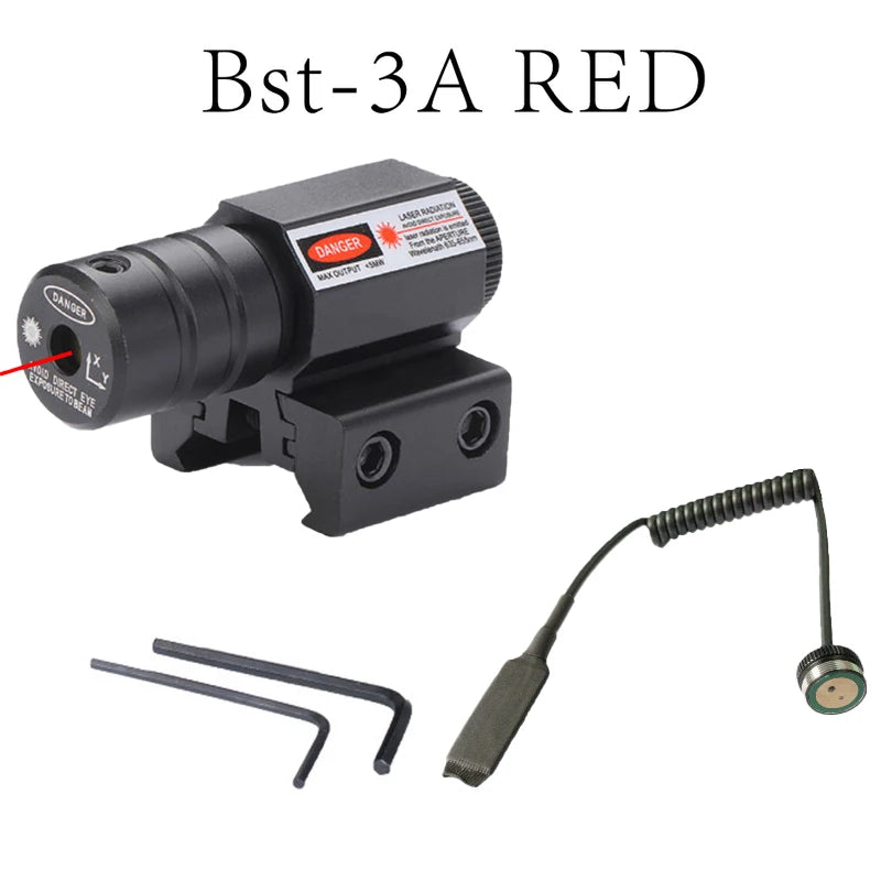 Tactical Red Dot Laser Pointer Sights Hunting with  Mount Adjustable Sight