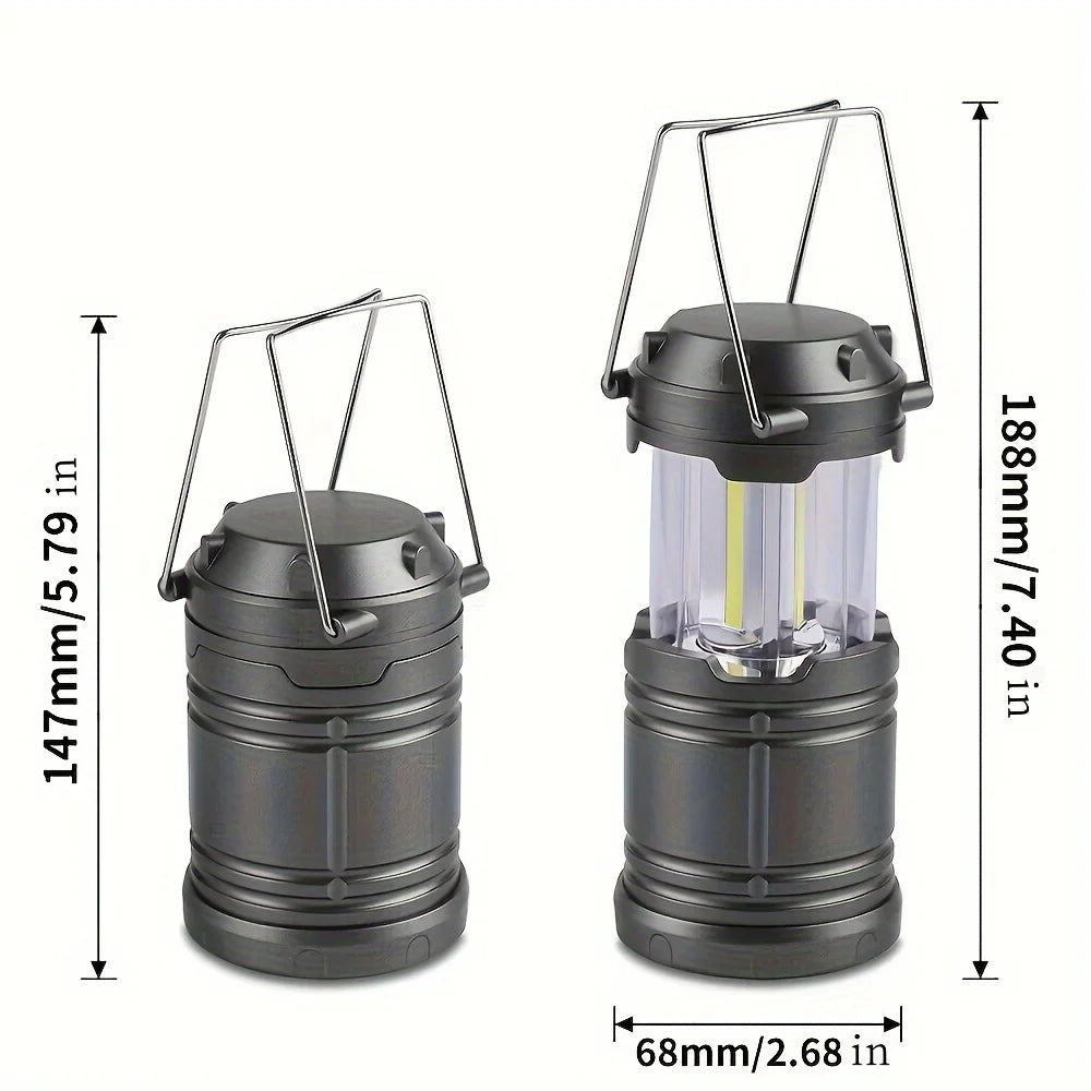 Portable Camping Lantern Battery Powered LED Tent Light for Outdoor