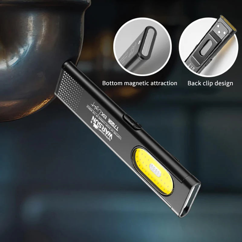 1PCS NEW USB-C Keychain Flashlight - Rechargeable LED Mini Torch Pocket Light