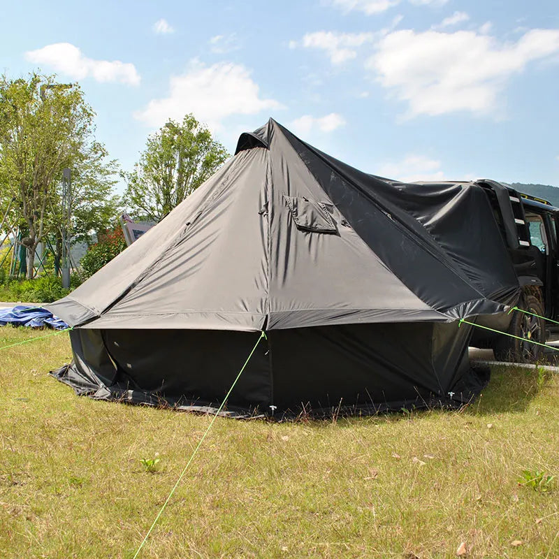 Camping Tent with Chimney & Stove Vent - 6-8 Person PU4000 Waterproof, Quic