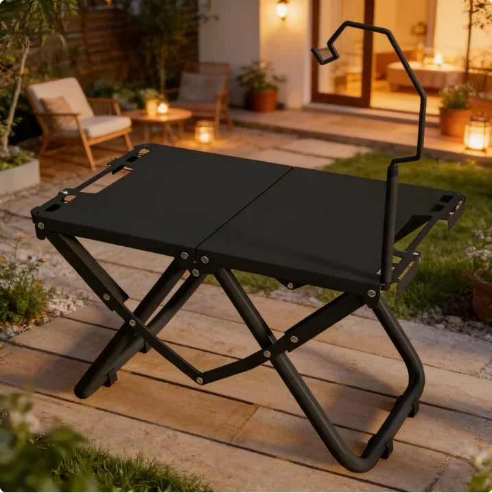 Lightweight Foldable Beach Camping Picnic Table Hollow Hanging Slots