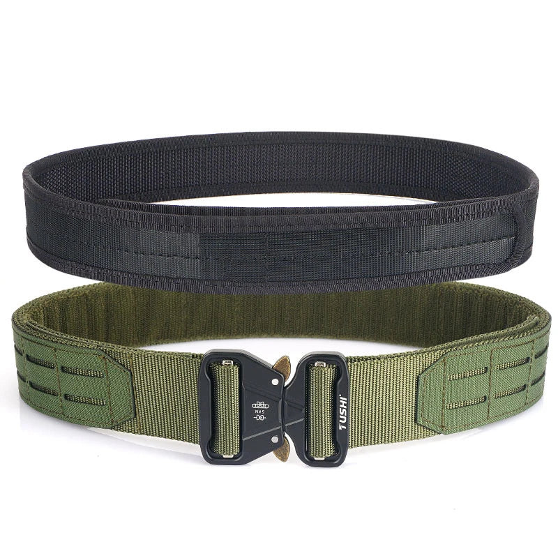 Tactical Belt 2 Inch Quick Release Ronin Camo Belt Metal Outdoor Waist Belt