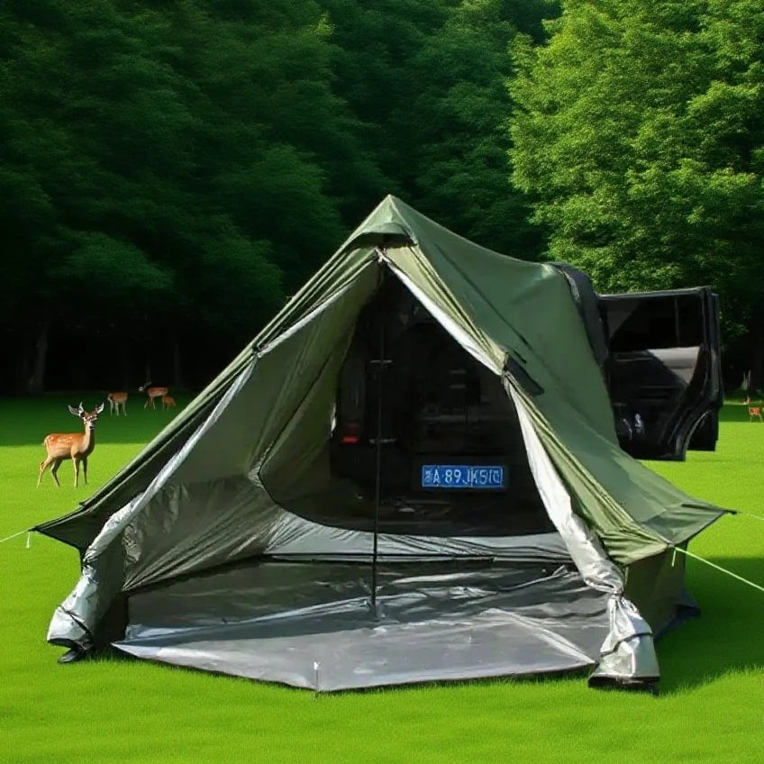 Camping Tent with Chimney & Stove Vent - 6-8 Person PU4000 Waterproof, Quic