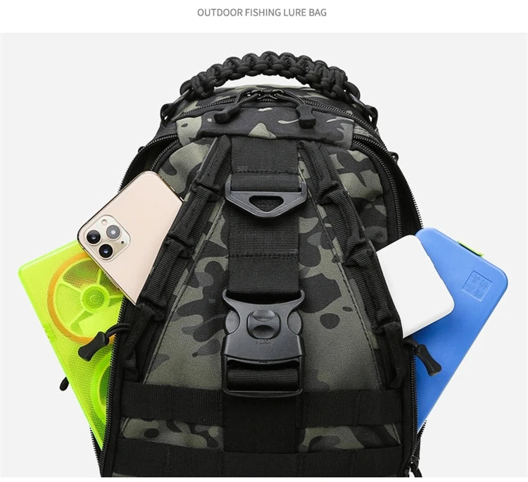 Outdoor Fishing Tackle Bag Waterproof Hiking Cycling Travel Backpack Tools