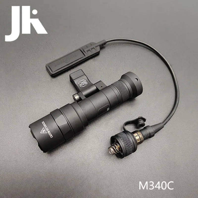 Tactical Flashlight M640 M340 Weapons Scout Light 20MM Picatinny Rail