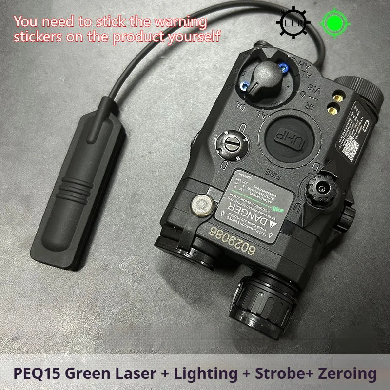 Tactical Airsoft Red Dot Green Blue IR Fill Light Laser Indicator Weapon Scout Light