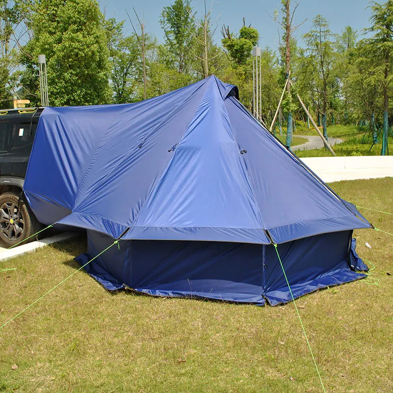 Camping Tent with Chimney & Stove Vent - 6-8 Person PU4000 Waterproof, Quic