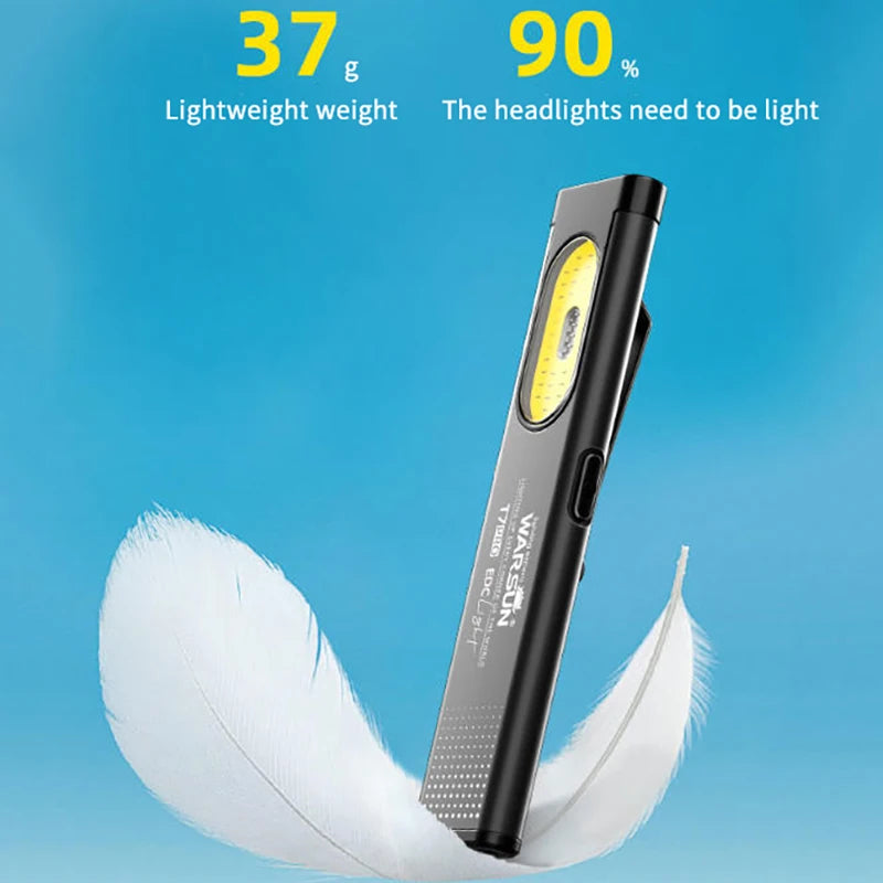 1PCS NEW USB-C Keychain Flashlight - Rechargeable LED Mini Torch Pocket Light