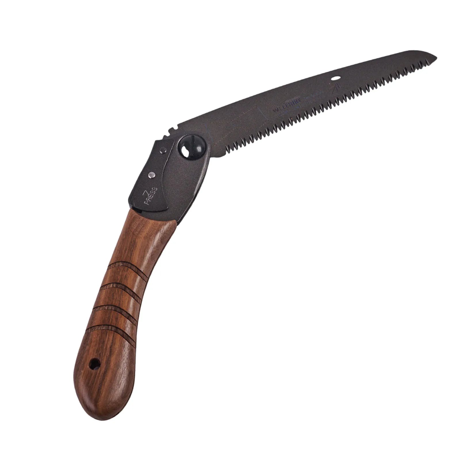 Folding Camp Saw Steel Walnut Wood Handle Camping Saw Cutting Camping