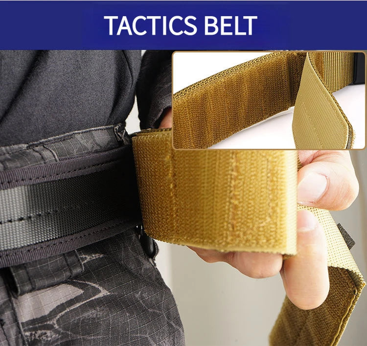 Tactical Belt 2 Inch Quick Release Ronin Camo Belt Metal Outdoor Waist Belt