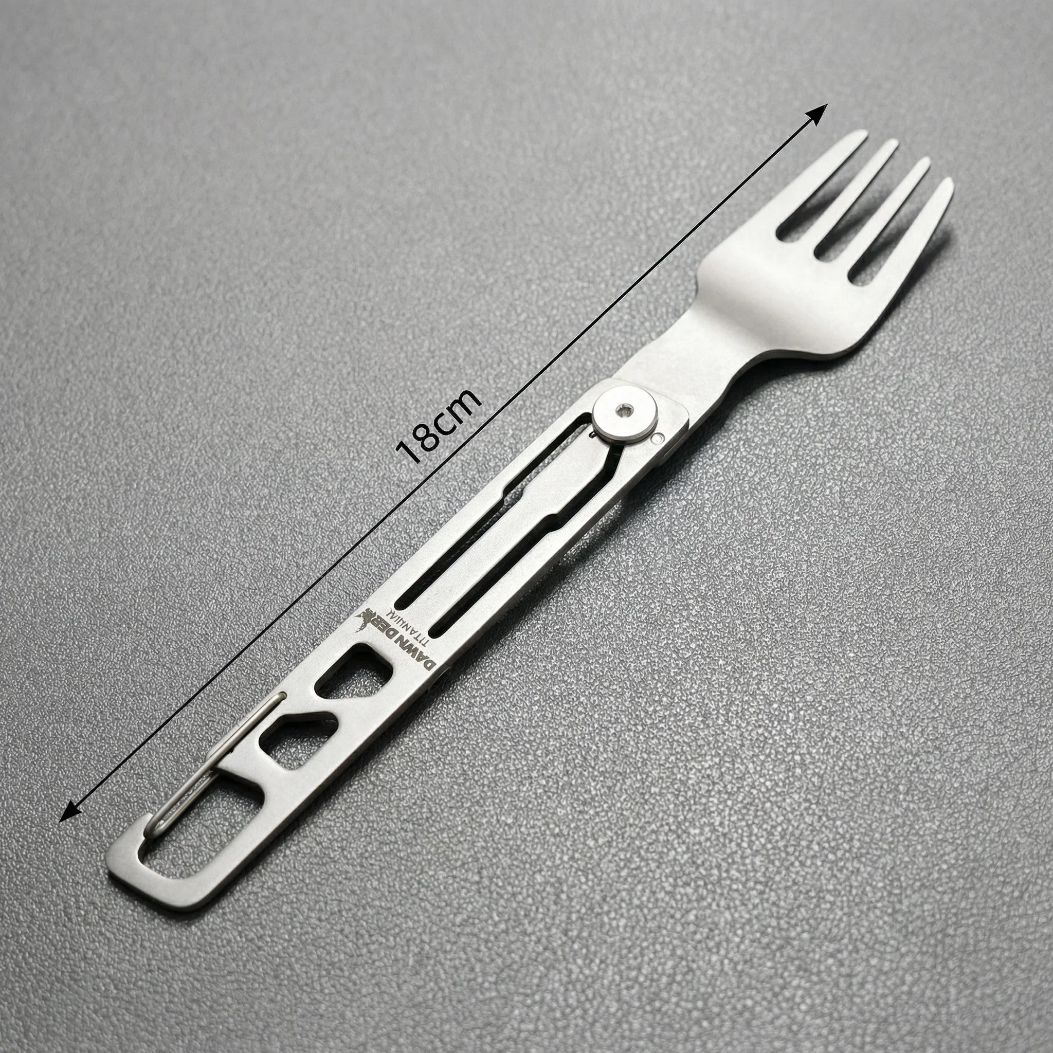 Titanium Folding Spoon and Fork for Camping, Multifunctional combination
